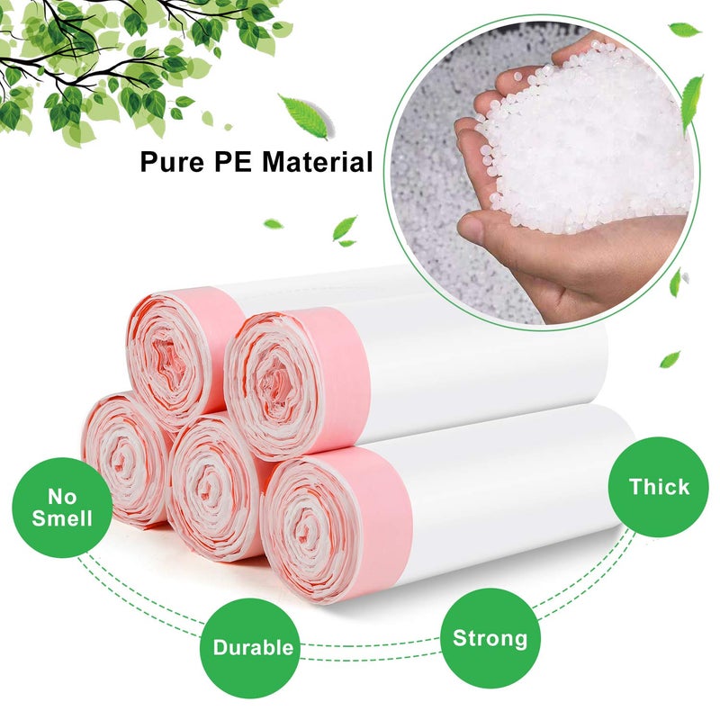 Magesh أكياس قمامة صغيرة بسحاب 4 جالون، بيضاء (سحاب-4Gal150) - Image 3